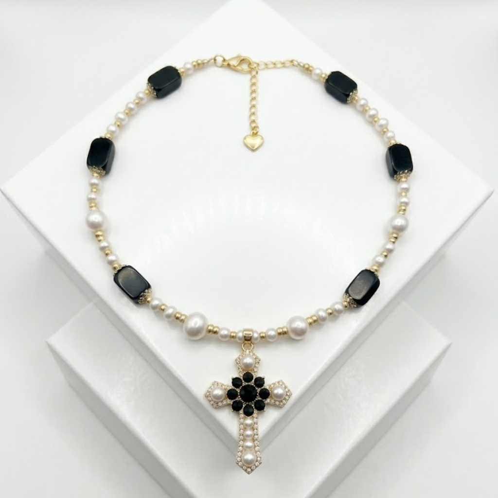 Collier DRAMATIC   Obsidienne