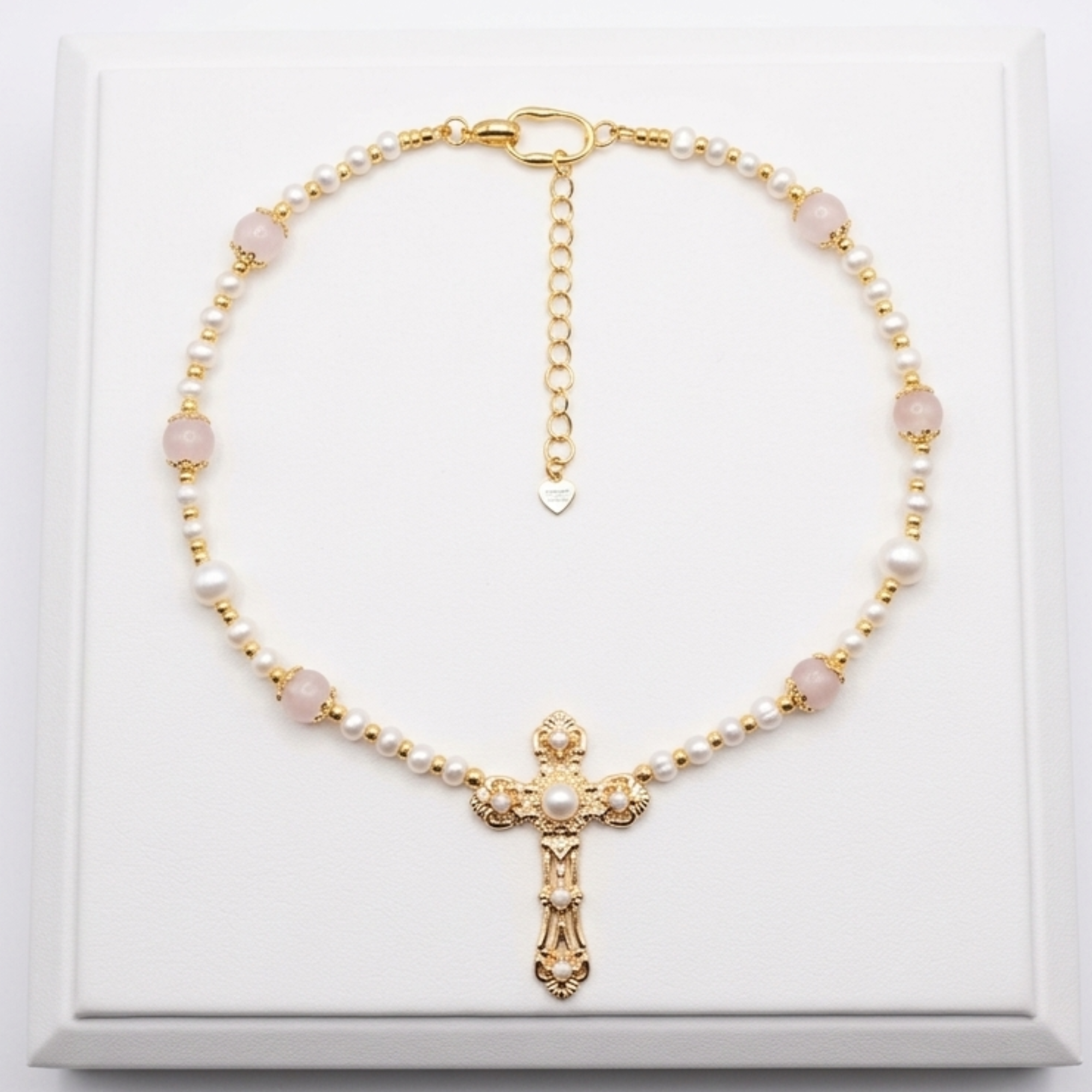 Collier VENUS  Quartz rose