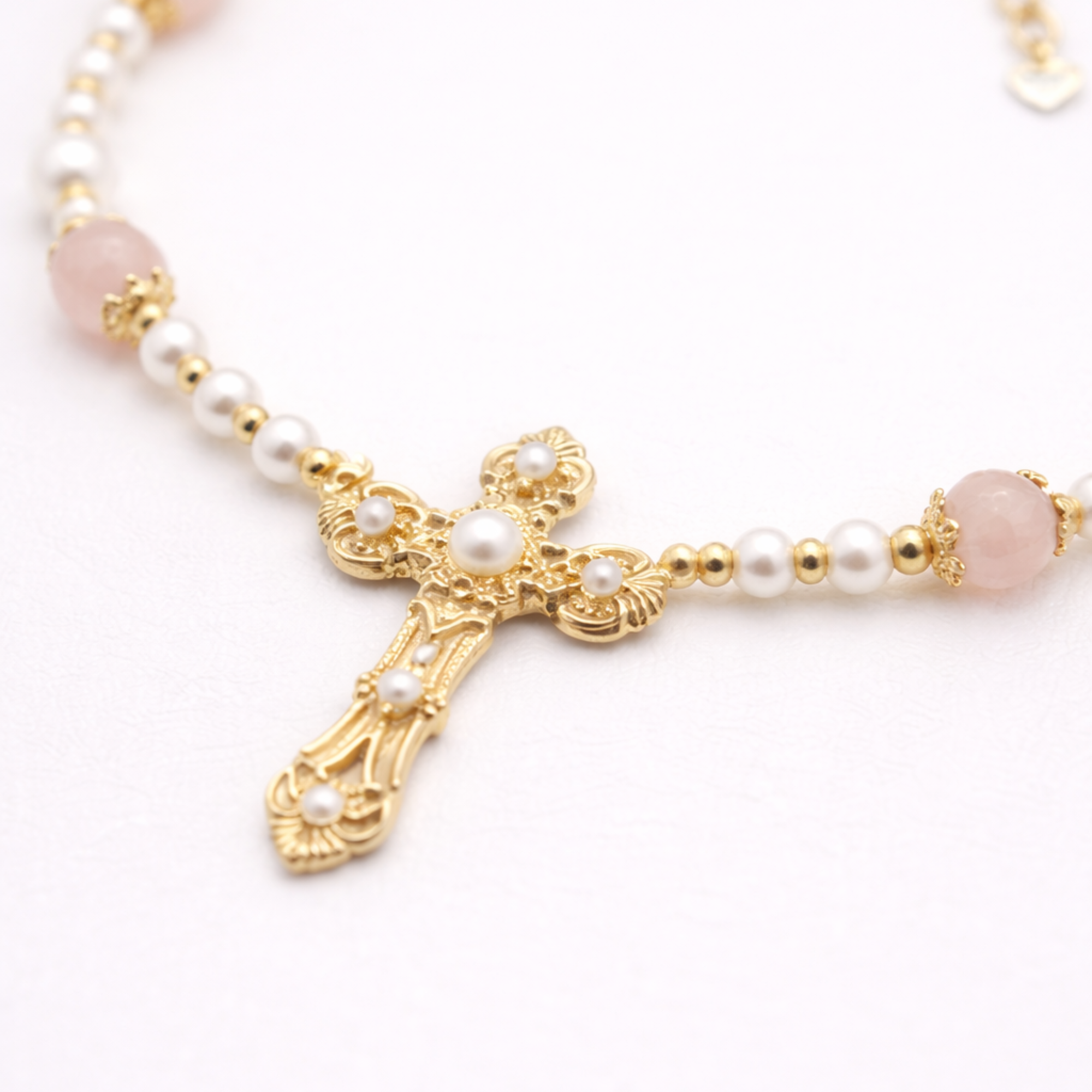 Collier VENUS  Quartz rose