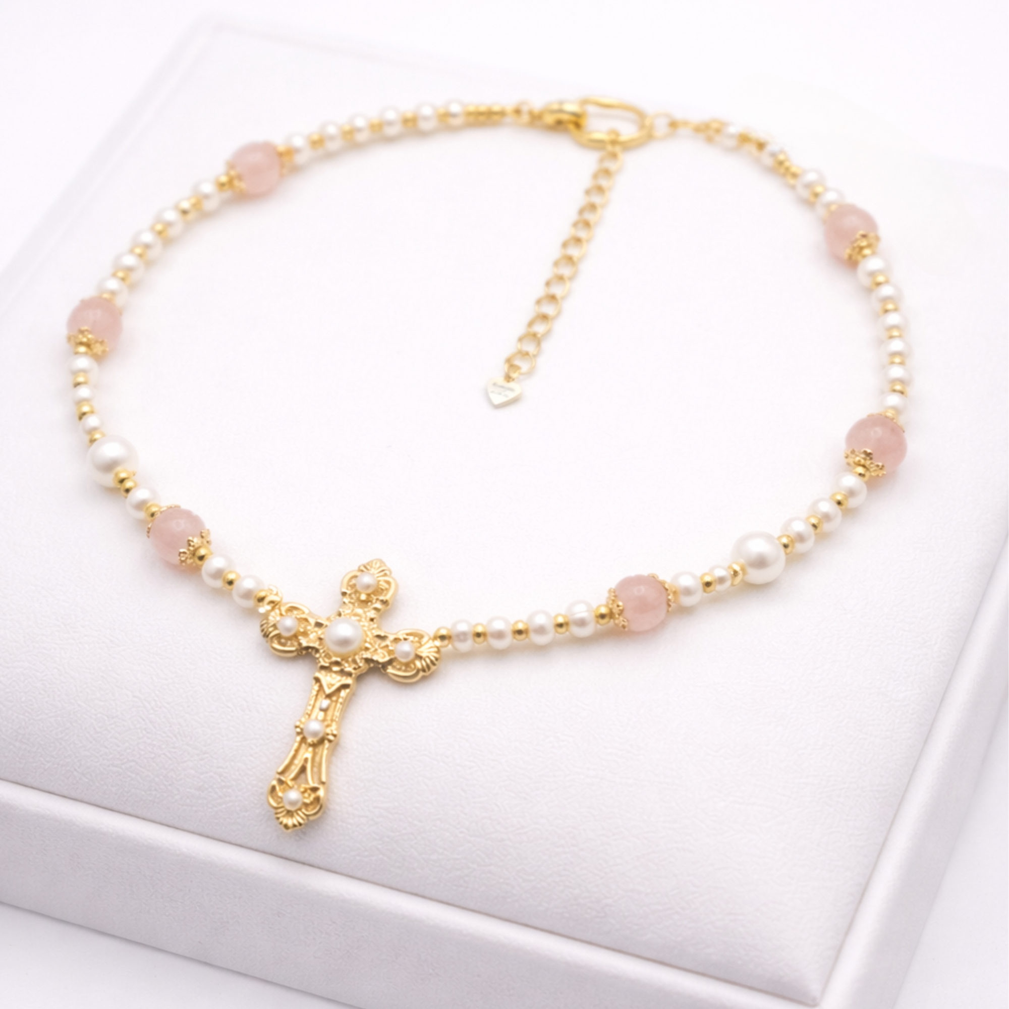Collier VENUS  Quartz rose